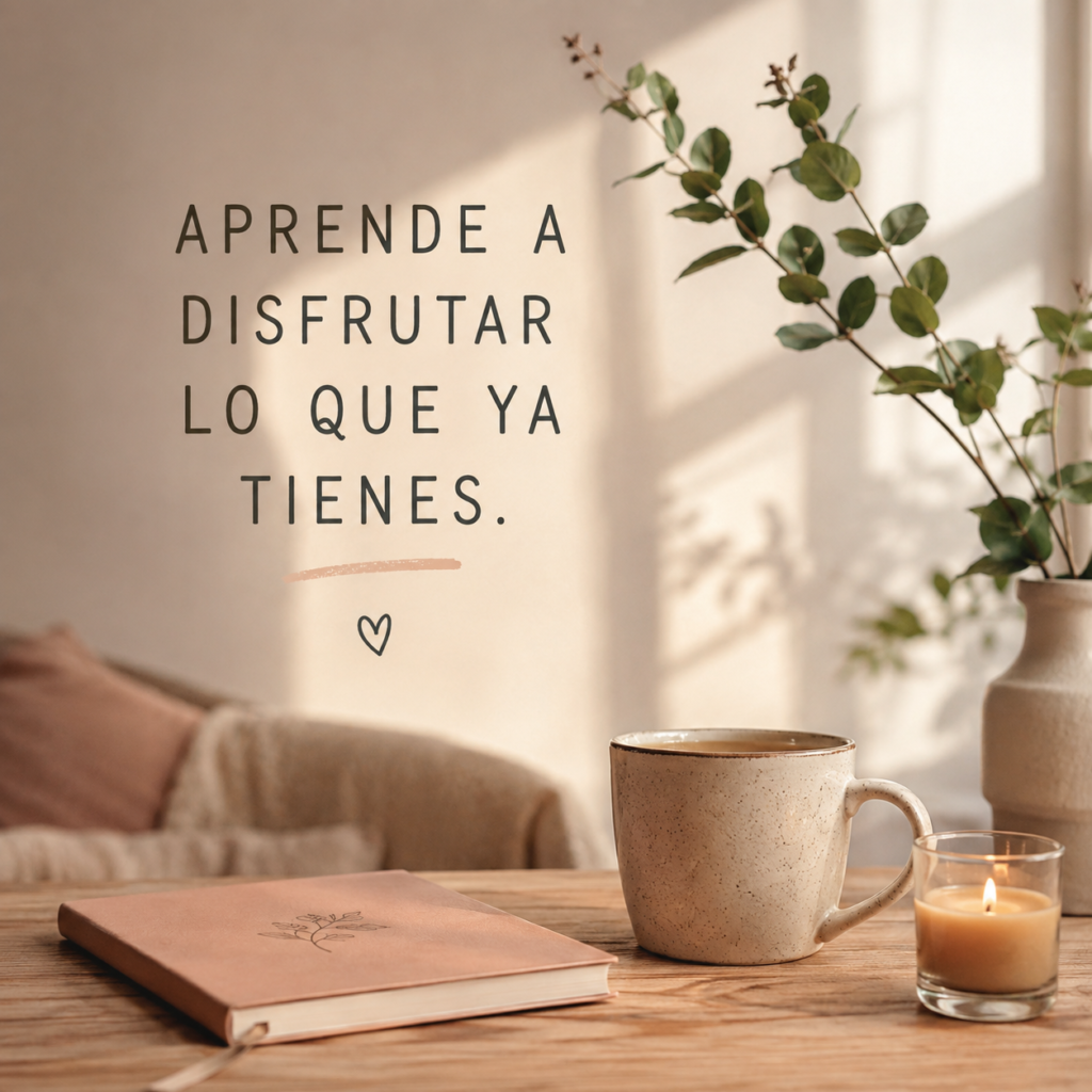 Aprender a disfrutar lo que ya tienes y valorar lo cotidiano